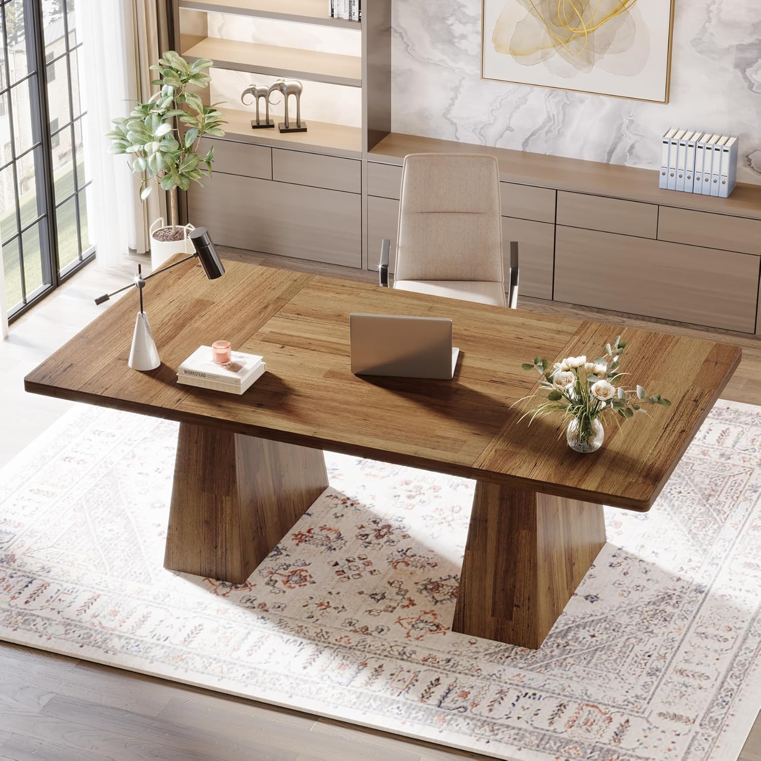 Modern 63 Inch Executive Desk for Home Office & Business