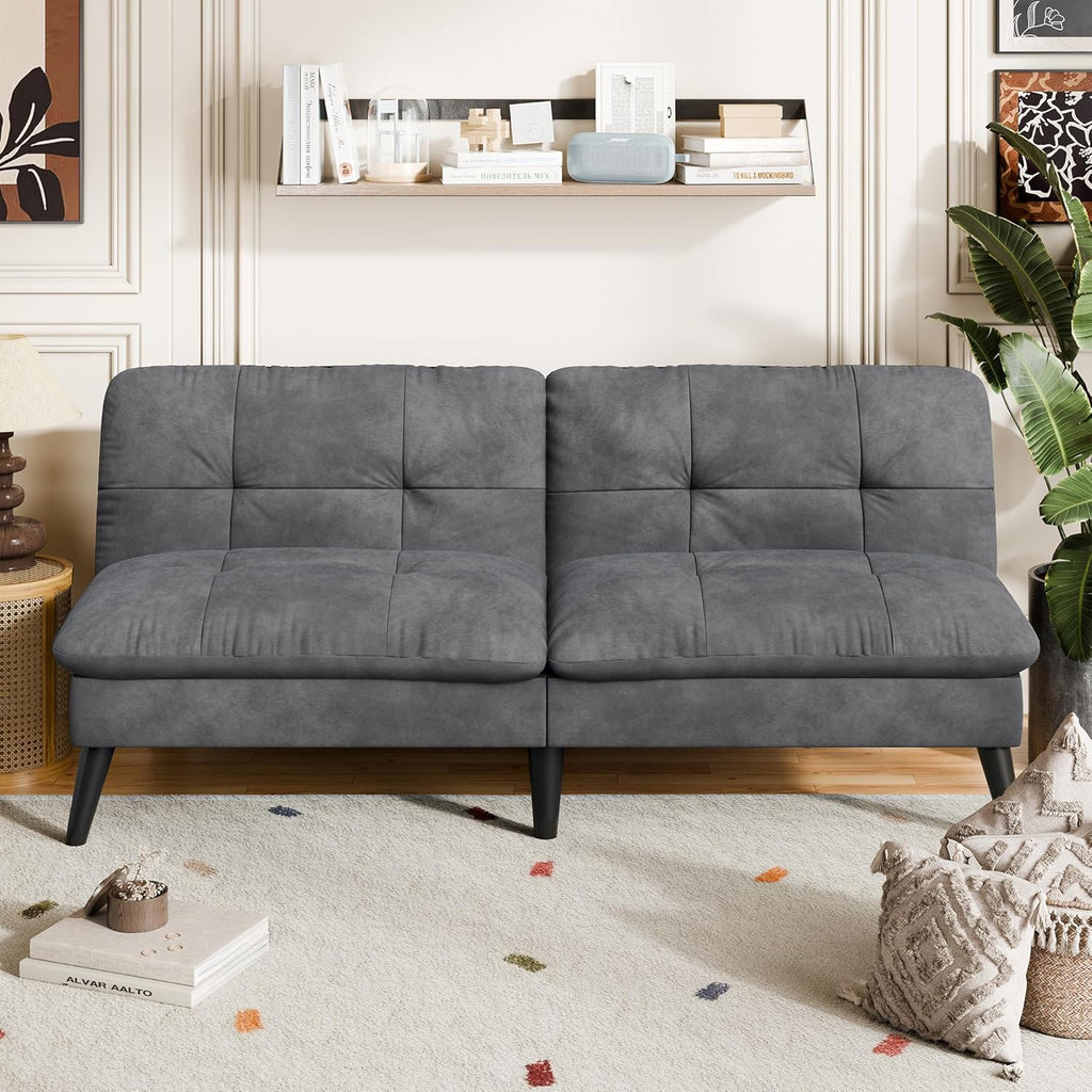 Convertible Velvet Futon Sofa Bed