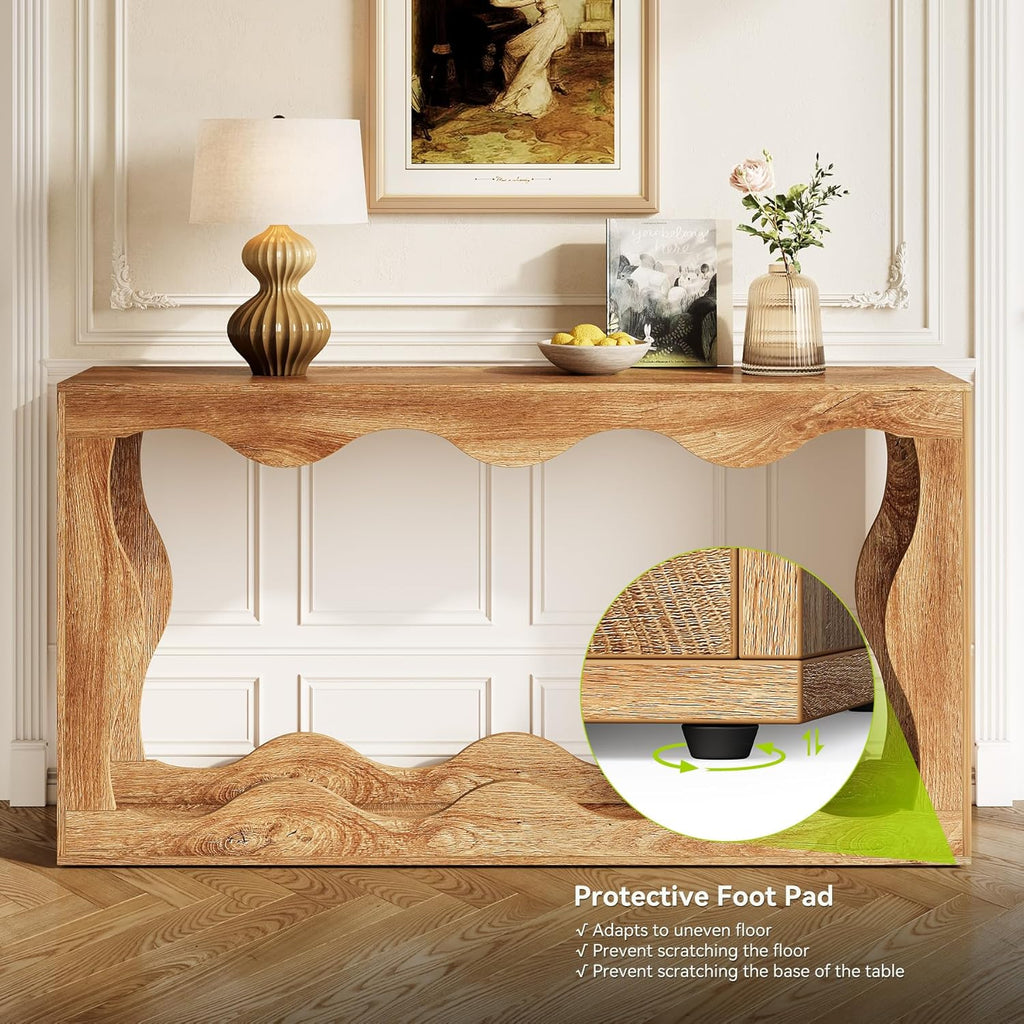 Chic 63 Inch Console Table with Storage