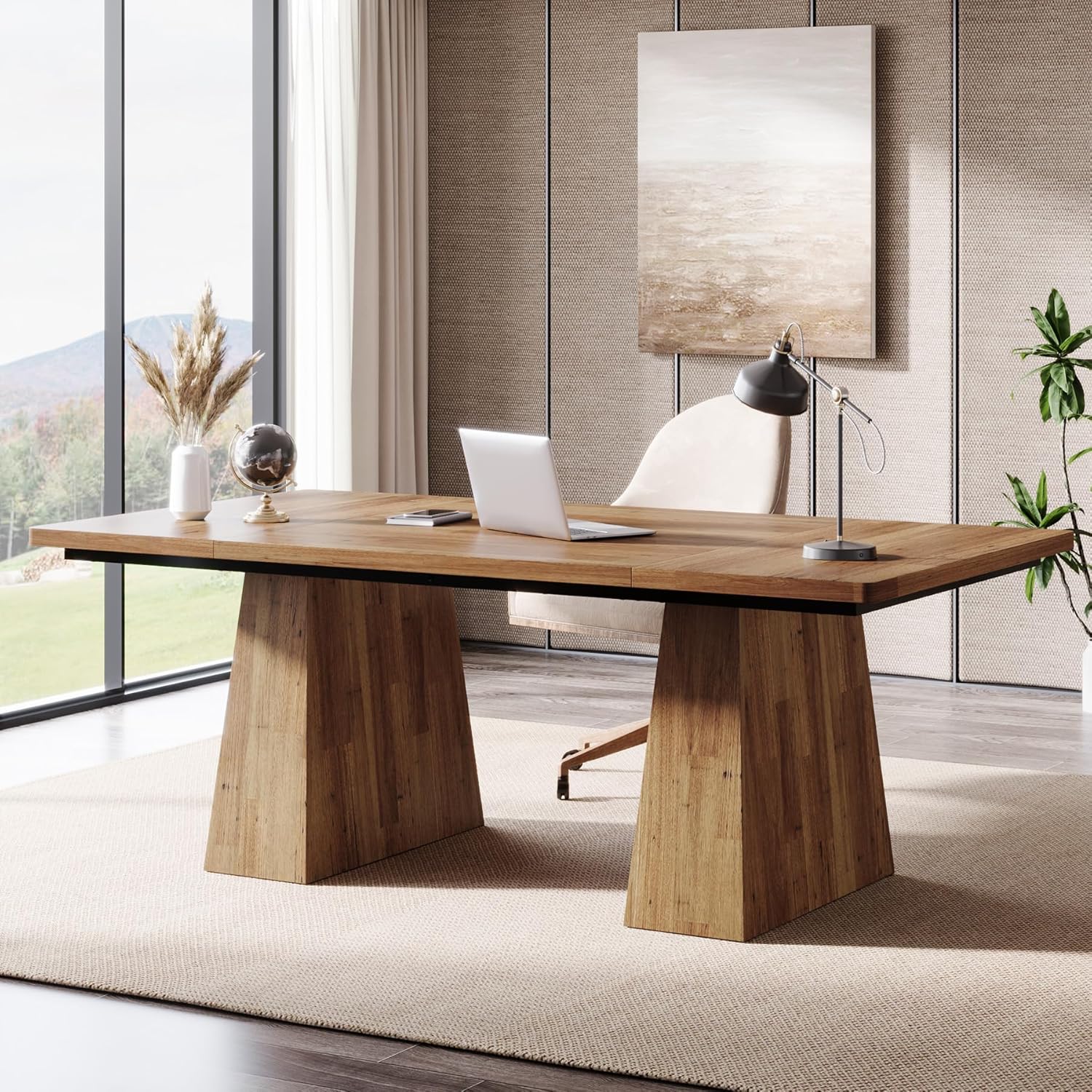 Modern 63 Inch Executive Desk for Home Office & Business