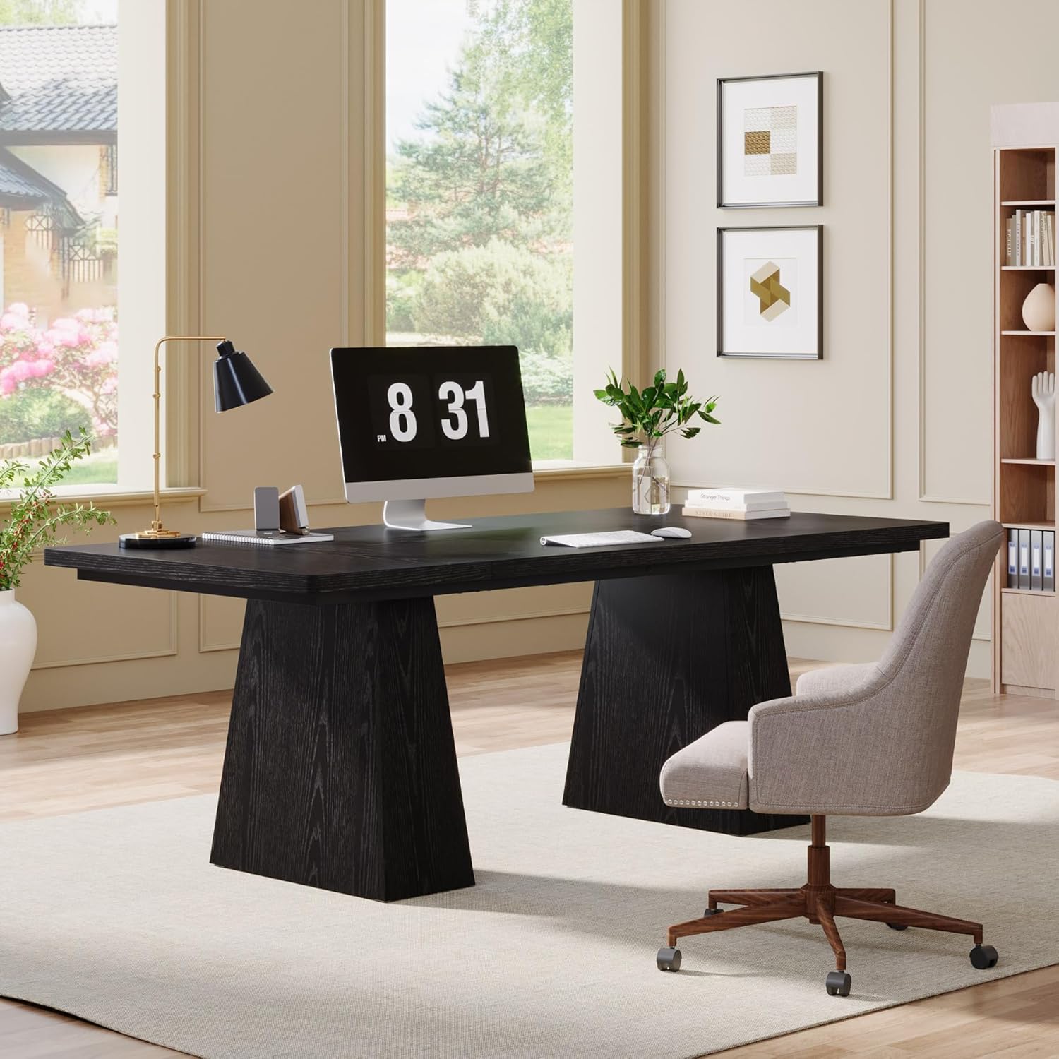 Modern 63 Inch Executive Desk for Home Office & Business