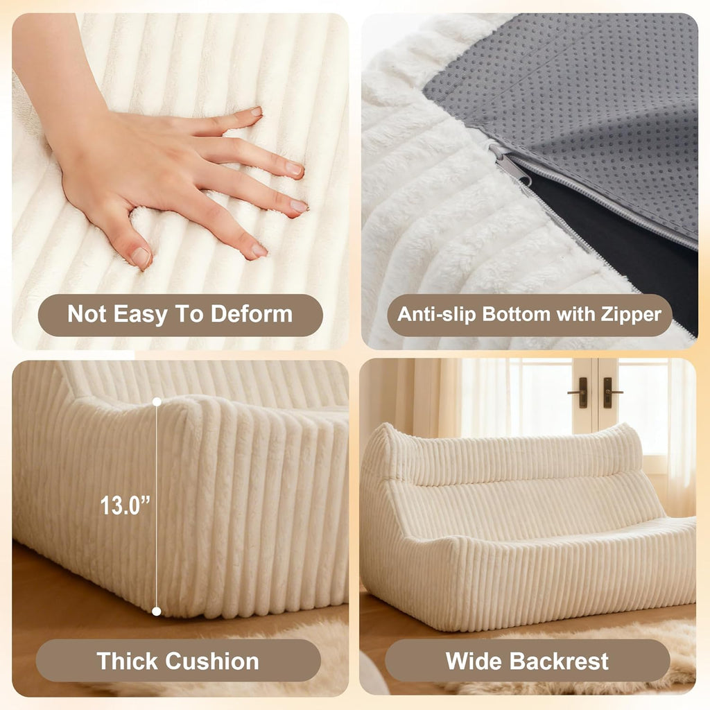 Giant White Bean Bag Chair